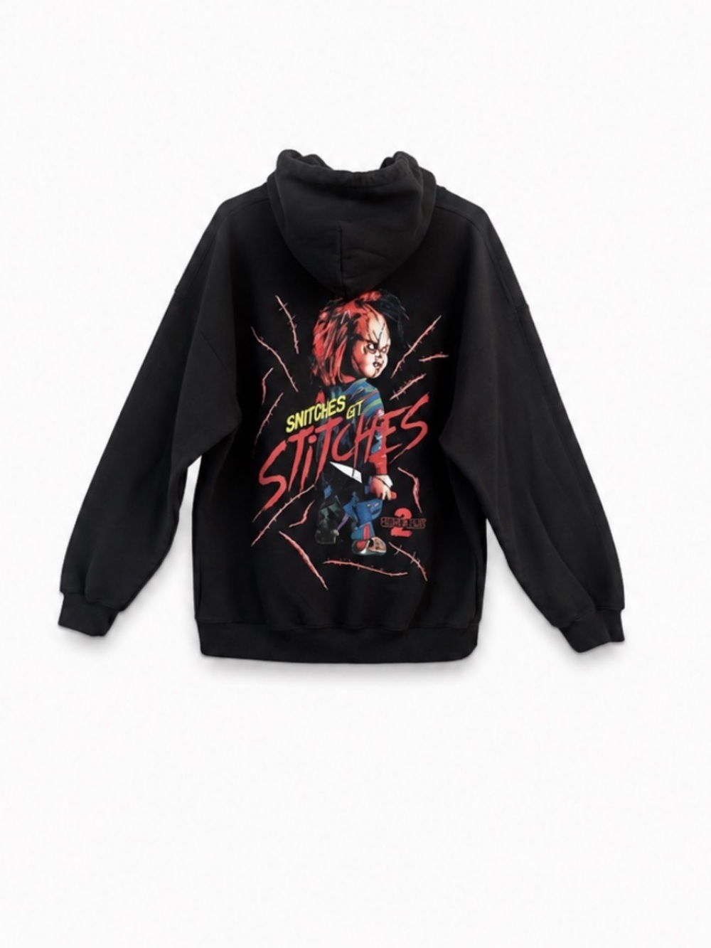 Universal Studios Chuckie- Child’s Play 2 Movie Promo Graphic Hoodie Size XL EUC
